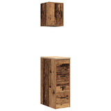 ZNTS Garage Cabinets 2 pcs Old Wood Engineered Wood 3328321