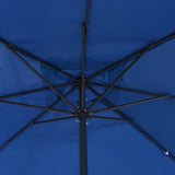 Garden Parasol 295 x 295 x 245 cm Polyester and Steel Azurblau 42003659
