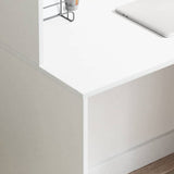 Desk with Shelf White 102 x 50 x 124 cm Engineered Wood 869354