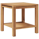 Coffee Table with Storage Brown 45 x 45 x 45 cm Solid Teak Wood 42002305
