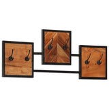 Wall Coat Rack 90x1x35 cm Solid Wood Acacia and Iron 372743
