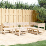 ZNTS 6 Piece Garden Sofa Set Solid Wood Pine 3217015