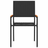 Garden Stacking Chairs 4 pcs Black and Brown 54 x 56 x 90 cm 3403061