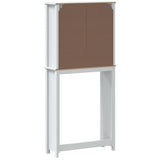 Washing Machine Cabinet BERG White 76x27x164.5 cm Solid Wood 358556