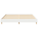 Bed Frame No Mattress White 200x200 cm Engineered Wood 3328699
