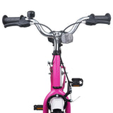 Kids Bike 18 Inches for 5-7 Years Old Pink White 42009236