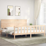 Bed Frame without Mattress 200x200 cm Solid Wood Pine 3193421