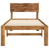Single Bed Frame with Headboard ROSTOCK Natural 80 x 200 cm 903369