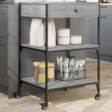 Kitchen Trolley Grey Sonoma 60x48x89.5 cm Engineered Wood 842374