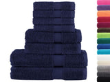 8 Piece Premium Towel Set SOLUND Navy Blue 600 gsm 137541