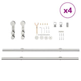 Sliding Door Hardware Kit 366 cm Stainless Steel Silver 3295769