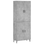 Highboard Concrete Grey 69.5x34x180 cm Engineered Wood 3195695