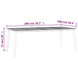 Garden Dining Set Anthracite Steel Large Stackable 3187995