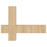 5 Piece TV Wall Units Sonoma Oak Engineered Wood 3216459