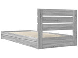 Storage Bed with Drawer Grey Sonoma 90 x 190 cm Engineered Wood 3411932