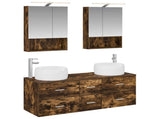 Bathroom Furniture Set 5 pcs Smoked Oak 3407043