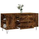 Coffee Table Smoked Oak 102x44.5x50 cm Engineered Wood 831001