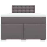 Box Spring Bed with Mattress Grey 120x200 cm Faux Leather 3286118