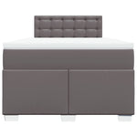 Box Spring Bed with Mattress Grey 120x190 cm Small Double Faux Leather 3288414