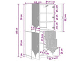 Cabinet Set 2 pcs Black Engineered Wood 3416818