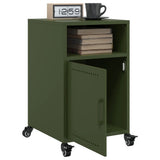 Bedside Cabinets 2 pcs Olive Green 36x39x59 cm Steel 846725