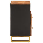 Bedside Cabinet Brown and Black 50x33x60 cm Solid Wood Mango 356793