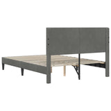 Bed Frame with Headboard Dark Grey 180 x 200 cm Velvet 42027695
