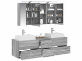 Bathroom Furniture Set 4 pcs Grey Sonoma 3406820