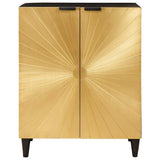 Sideboard Black and Gold 60 x 33 x 75 cm Solid Mango Wood 4017830