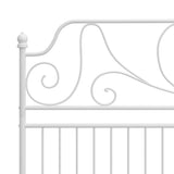 Bed Frame White Powder-coated metal Super King Bed Frame 324857