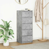 Sideboard with Drawers Concrete Grey 37.5x35x99 cm Engineered Wood 861763