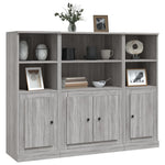 Highboards 3 pcs Grey Sonoma Engineered Wood 3185309