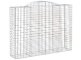 Arched Gabion Baskets 6 pcs 200x50x200/220 cm Galvanised Iron 3146429