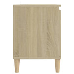 TV Cabinet with Solid Wood Legs Sonoma Oak 103.5x35x50 cm 805962