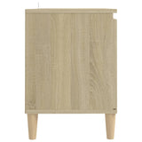 TV Cabinet with Solid Wood Legs Sonoma Oak 103.5x35x50 cm 805962