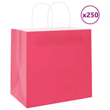 Paper Bags 250 pcs with Handles Pink 54x15x49 cm 4101682