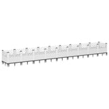 Garden Planter with Pegs White 363.5x43.5x43.5 cm PP 368030