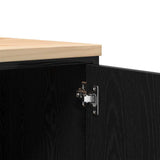 Garage Storage Cabinet Black 60x51x85 cm Solid Wood Pine 860572