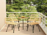 5 Piece Garden Dining Set Poly Rattan 3157839