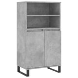 Highboard Concrete Grey 60x36x110 cm Engineered Wood 831496