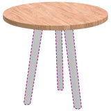 Table Top Light Brown 60 x 2.5 cm Solid Oak Wood 42016002