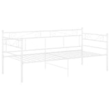Sofa Bed Frame without Mattress White Metal 90x200 cm 324768