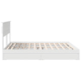 Storage Bed with Headboard White 180 x 200 cm Engineered Wood 3409893