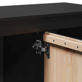 TV Cabinet Black 103x36.5x52 cm Solid Wood Pine 814593