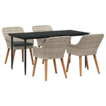 Dining Set Light grey Poly rattan 3261708