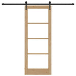 Sliding Door Manual ORKDAL Brown 78 x 202 cm Wood and metal 3332467