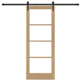 Sliding Door Manual ORKDAL Brown 78 x 202 cm Wood and metal 3332467