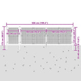 Mesh Garden Gate Anthracite 500x125 cm Galvanised Steel 154549