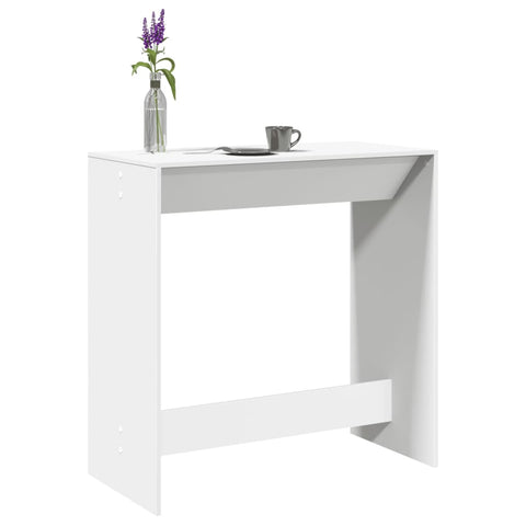 ZNTS Bar Table White 102x50x103.5 cm Engineered Wood 854427