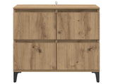 Sideboard Artisan Oak 60 x 35 x 70 cm Engineered Wood and Iron 881267
